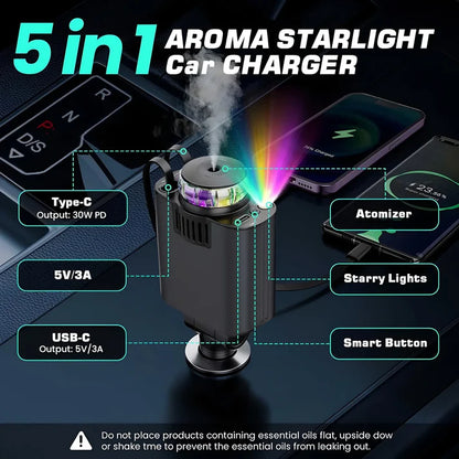 5-in-1 Starlight Car Charger