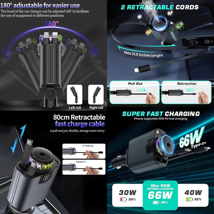 5-in-1 Starlight Car Charger